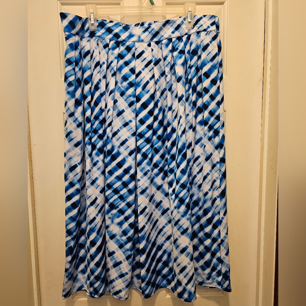 Covington Blue and White Women's Skirt - XL